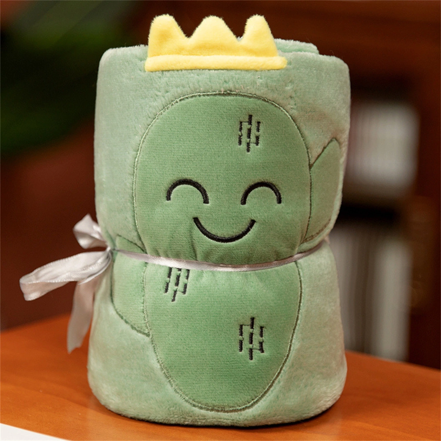 Cute Animal Embroidery Blanket, Soft Flannel Stuffed Throw Blanket