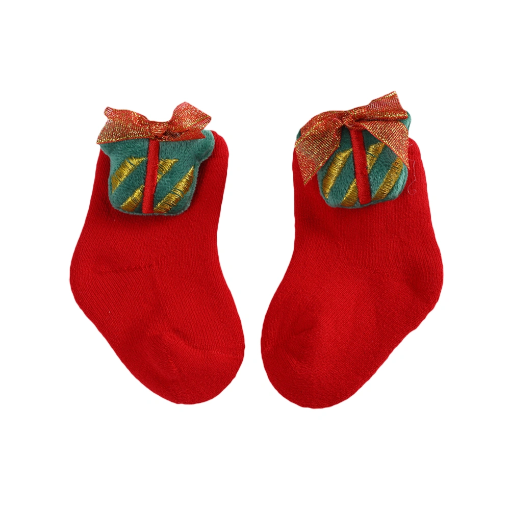 Baby Christmas Socks for Girls & Boys Bells Gift Box Santa Elk Socks