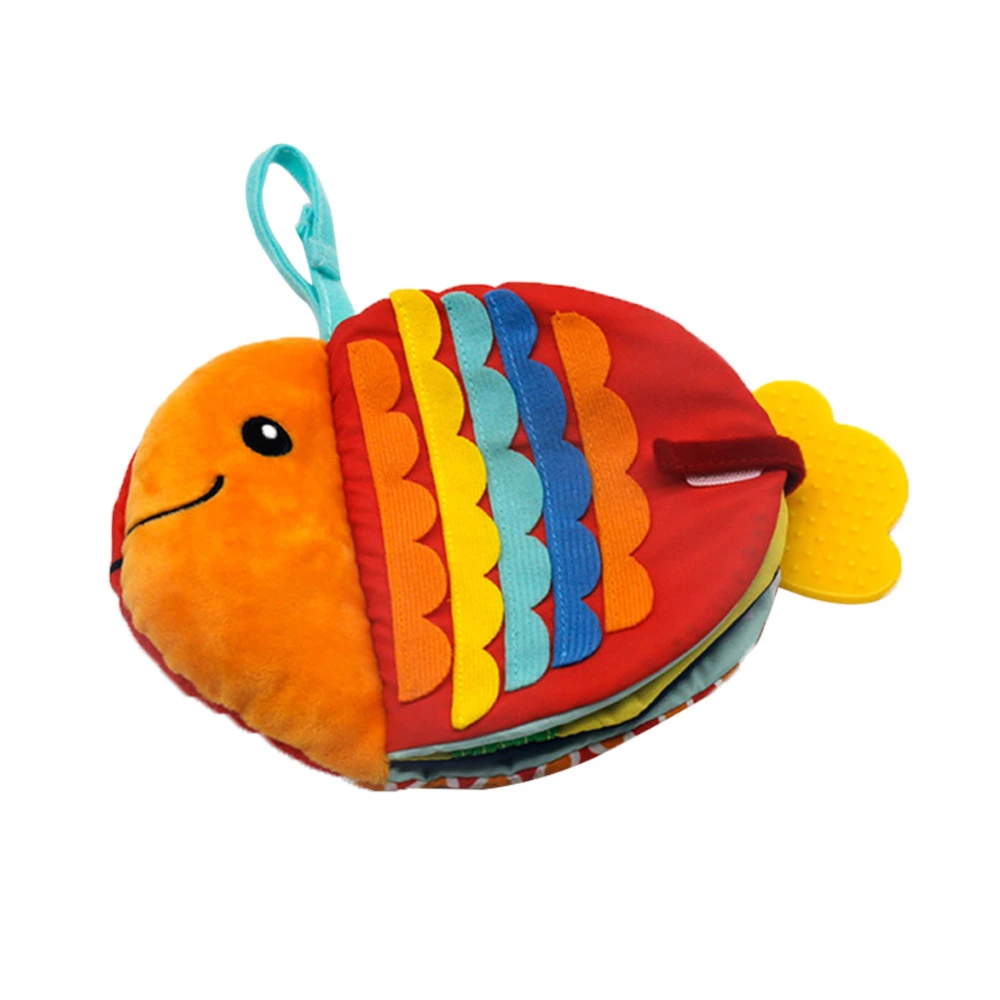 Cartoon Colorful Fish Doll Early Education Relaxing Washable Cloth Book Toys