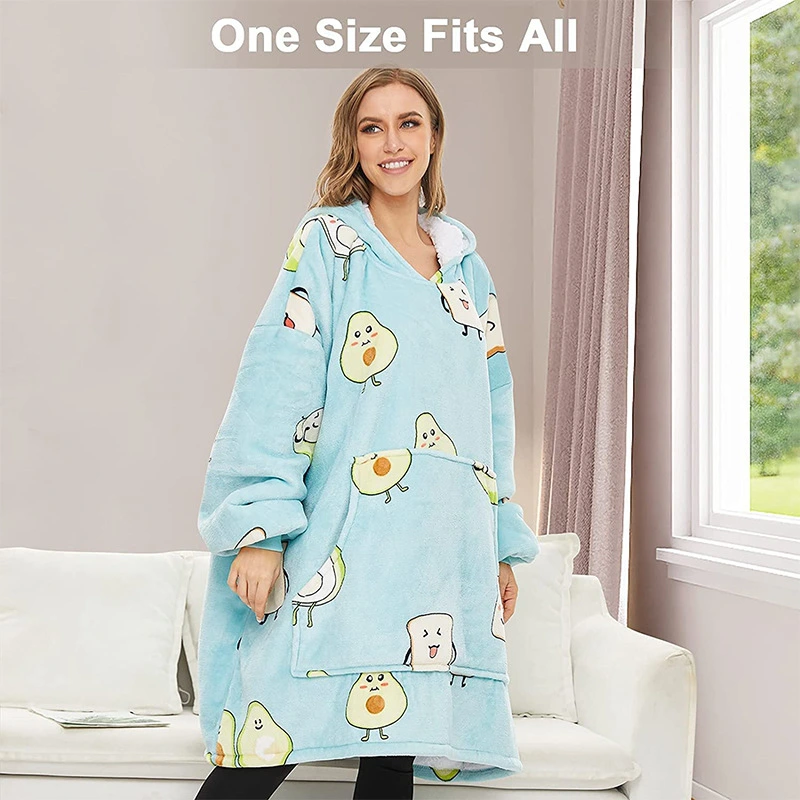 Printed TV TV With Ears Lazy Blanket Homewear