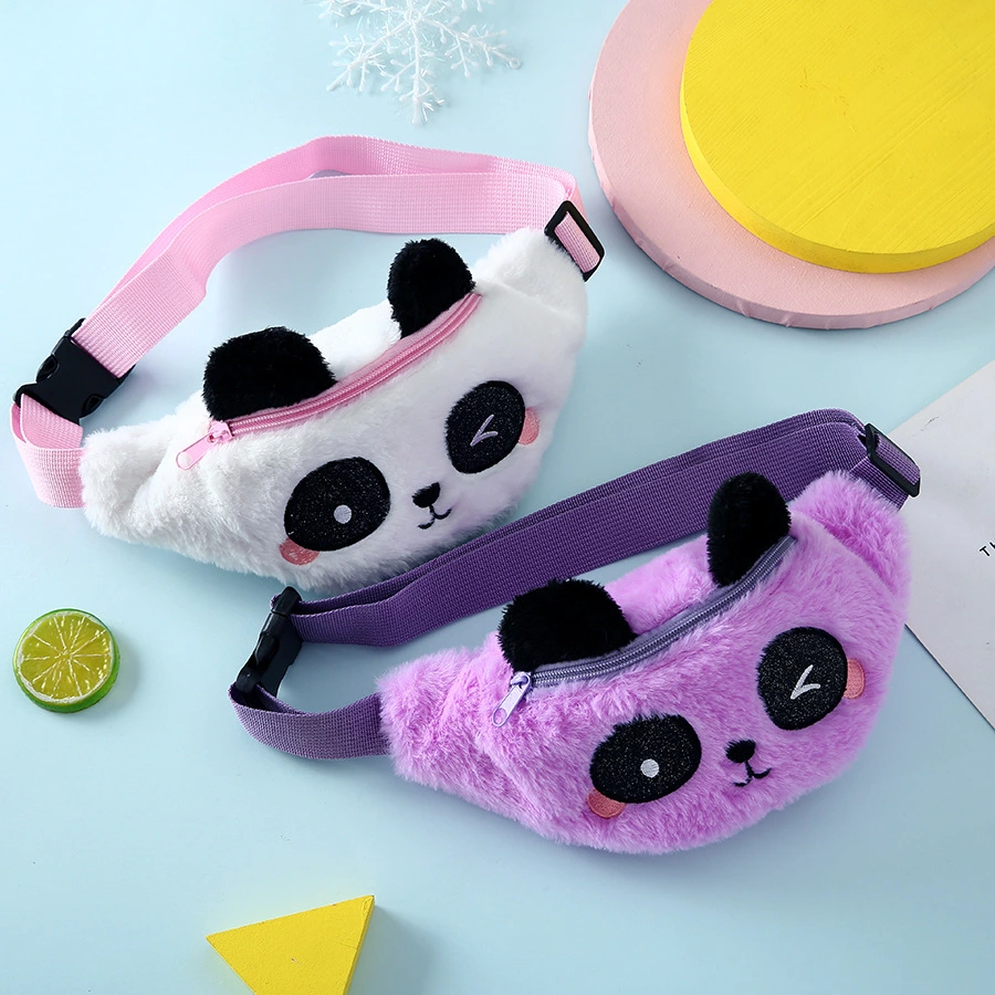 Panda Cartoon Cute Plush Belt Bag