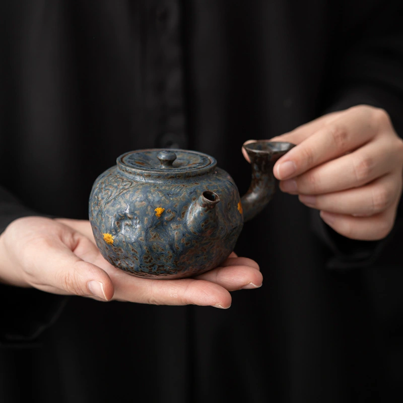 Retro Japanese Style Bronze Glaze Teapot