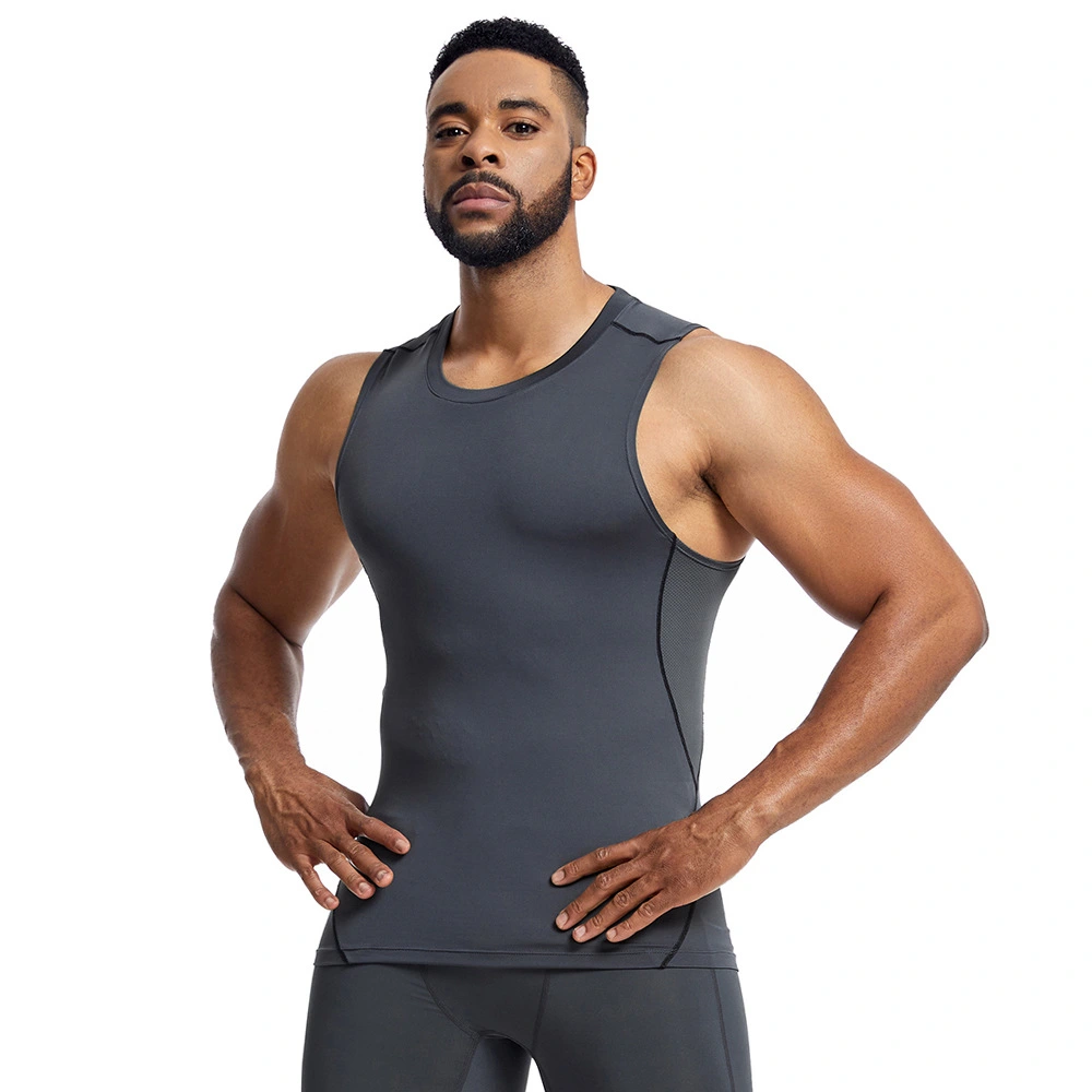 Sports Vest Men's Tight Bottoming Sleeveless Workout Clothes Violently Sweat Training Running Quick-drying