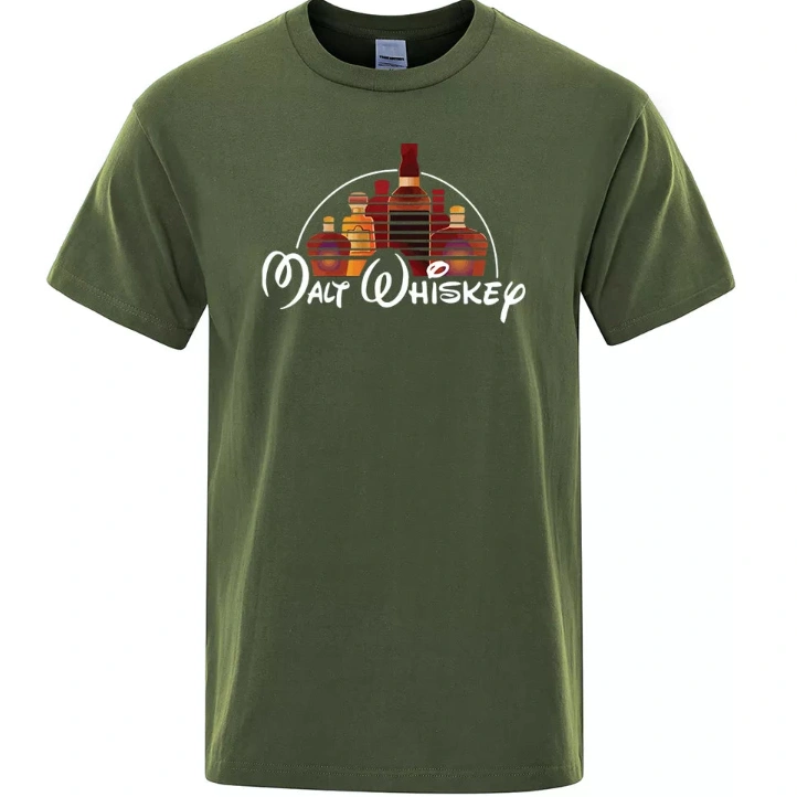 European And American Malt Whiskey T-shirt Funny Alcohol Drunk Men's T-shirt