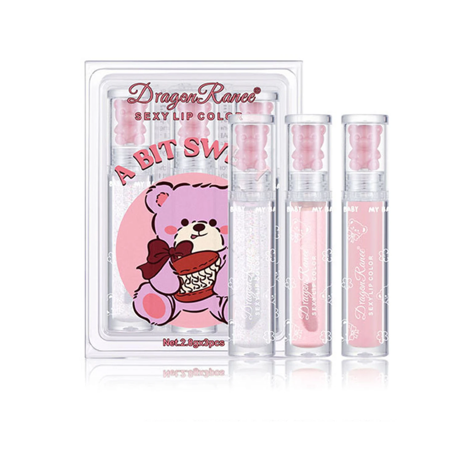 3Pcs Glitter Lip Gloss, Shimmer Lip Gloss, Long Lasting Lipsticks