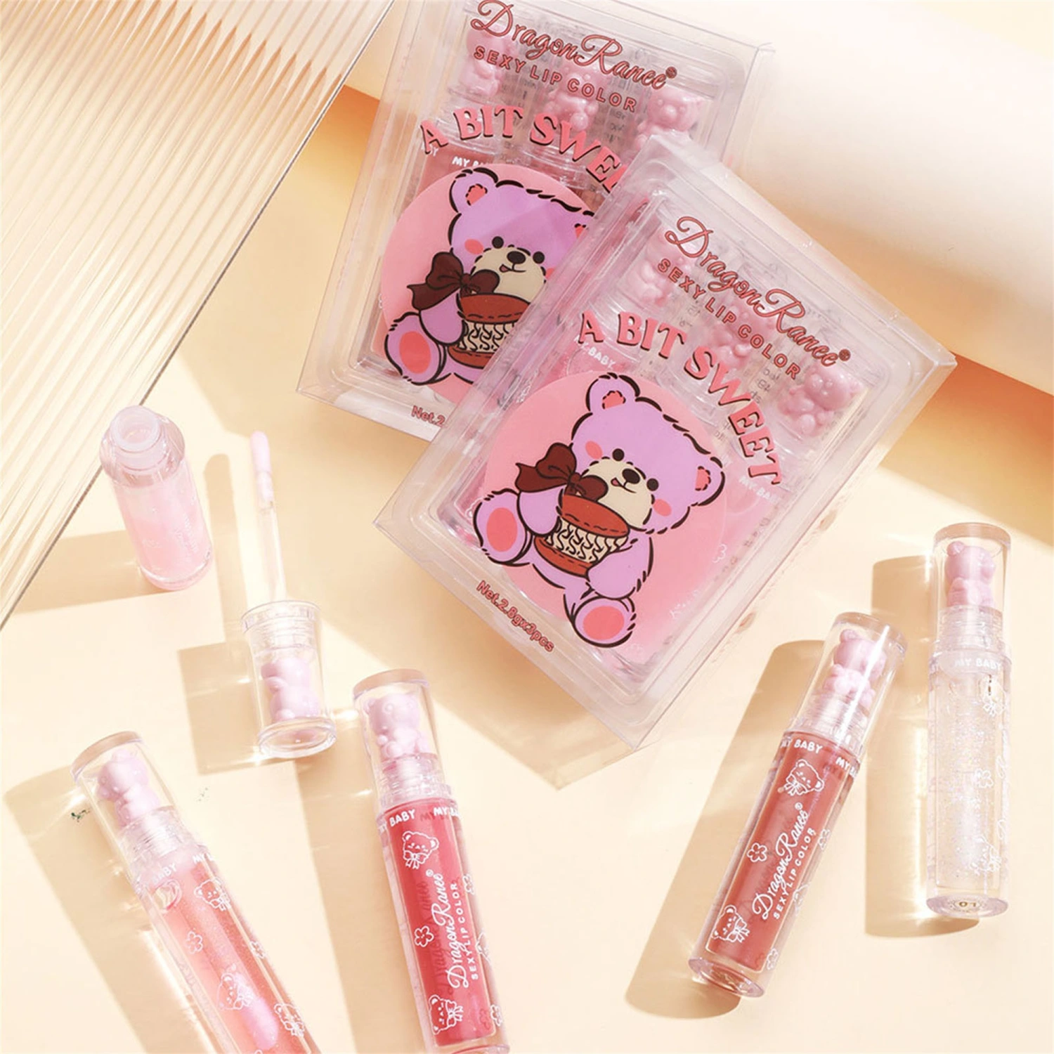 3Pcs Glitter Lip Gloss, Shimmer Lip Gloss, Long Lasting Lipsticks
