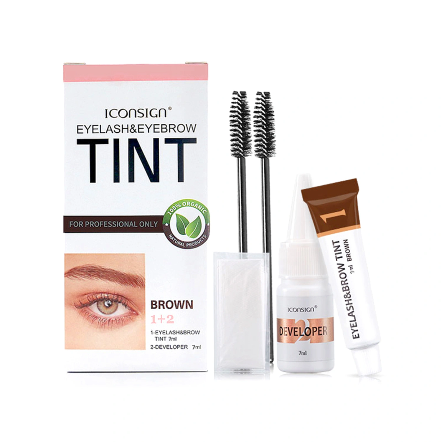 Lash and Eyebrow Tint Kit Semi Permanent Waterproof Eyebrow Dye Set 