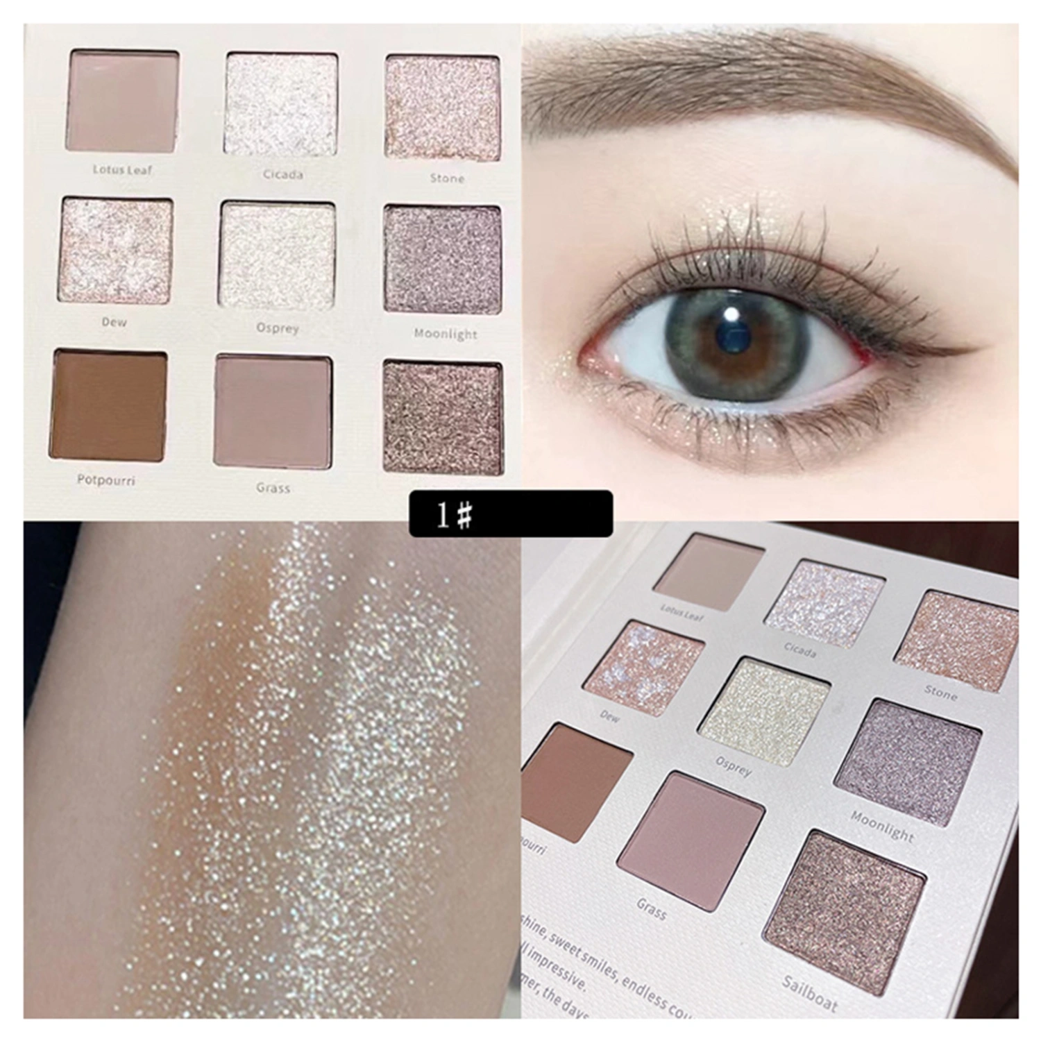 Eyeshadow Palette 9 Pigmented Shimmer Matte Eye Shadows for Women