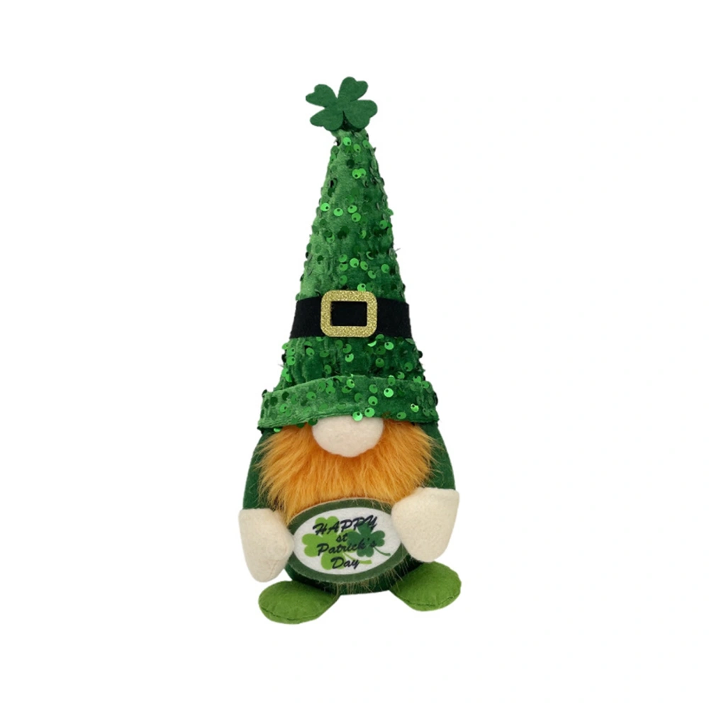 Irish Day Gnome Irish Plush Handmade Elf Dwarf Green Felt Dolls