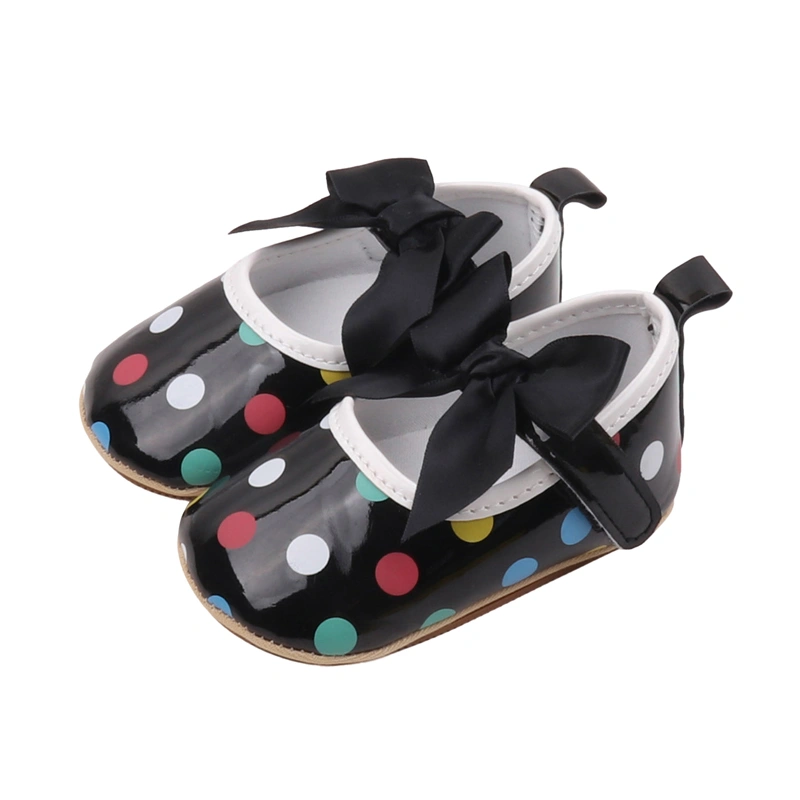 Baby Girl Princess Dress Shoes Cute Dots/Heart Print Mary Jane Flats