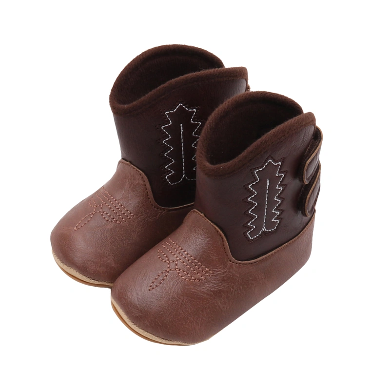 Baby Girls Boots, Soft Sole Patchwork Non-slip First Walker Shoes
