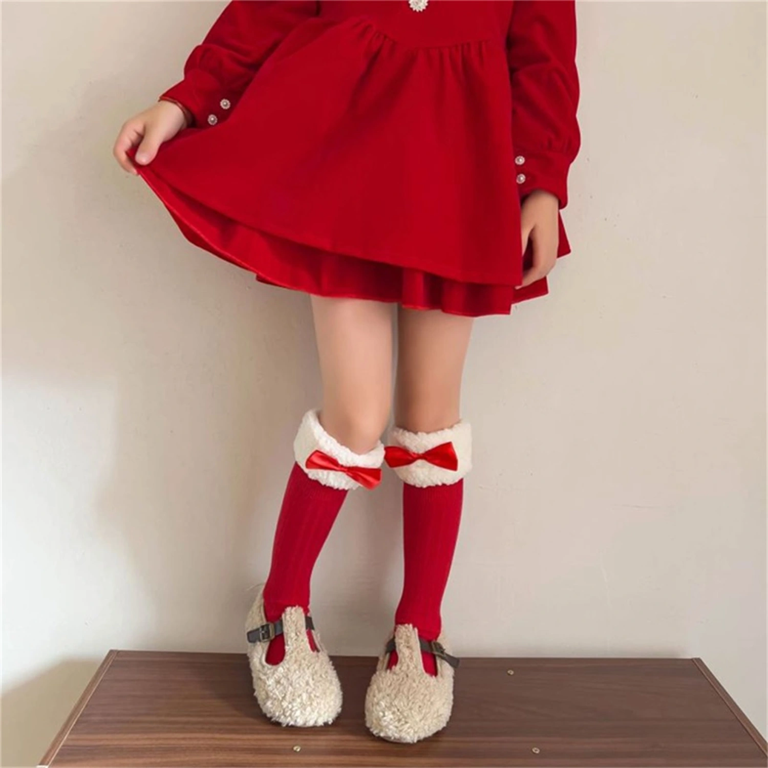 Baby Girls Knee High Socks Winter Warm Elastic Socks Newborn Stockings