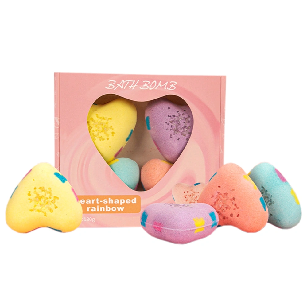 Shower Steamers Aromatherapy 4Pcs Heart Bath Bombs with Essential Oils