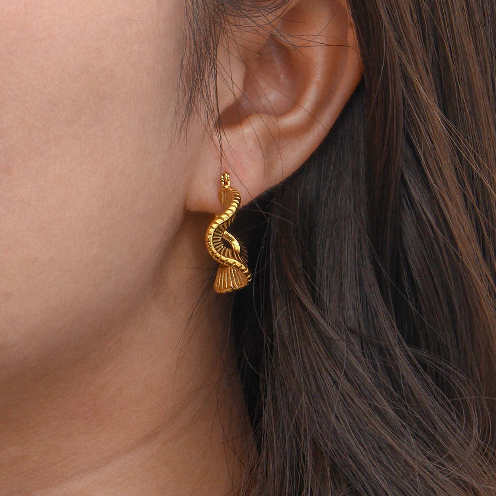 Unique Alien 18K Gold Plated Earrings For Women