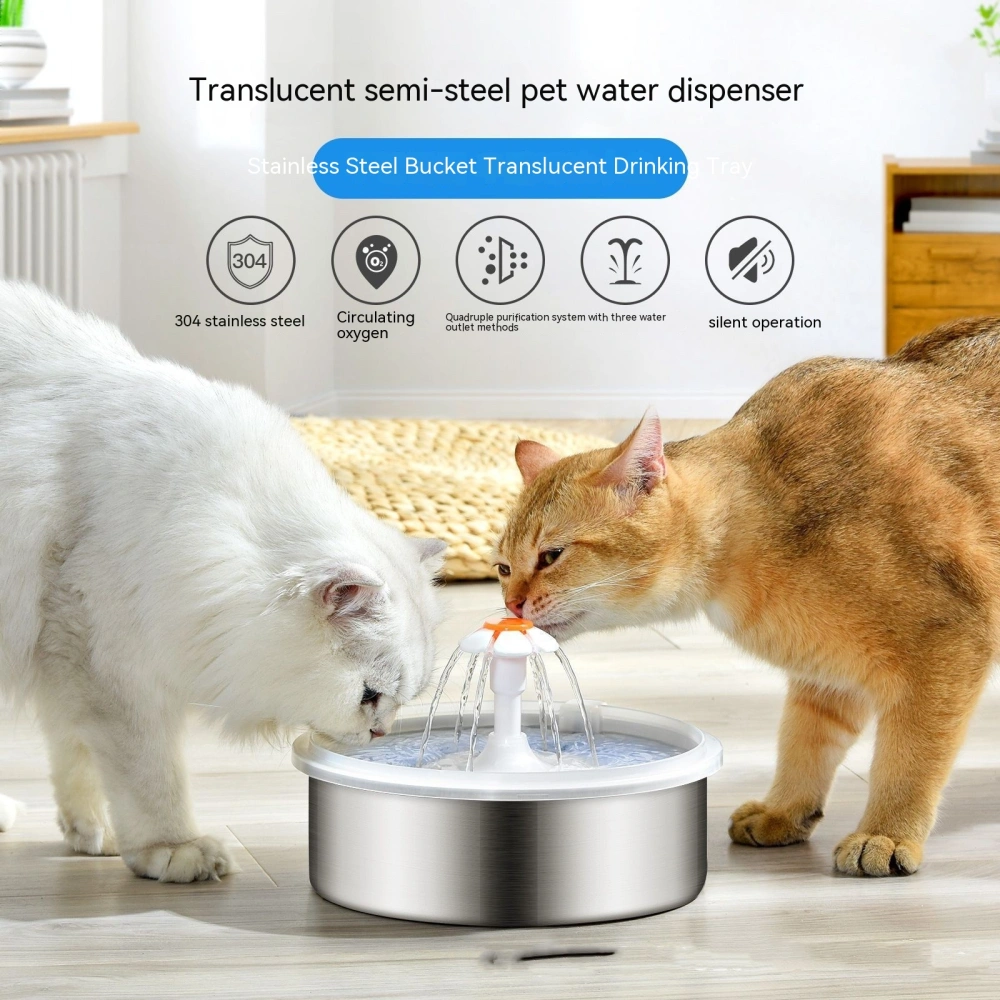 Round Semi-steel Pet Water Dispenser Electric Cycle