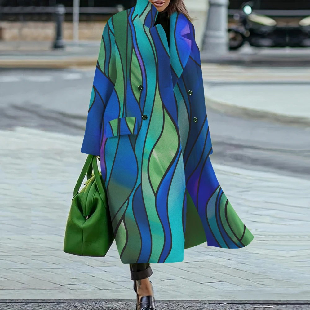 Loose Winter And Autumn Women's Woolen Coat