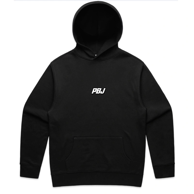 European And American Printing Plus Velvet Black PBJ Hoodie