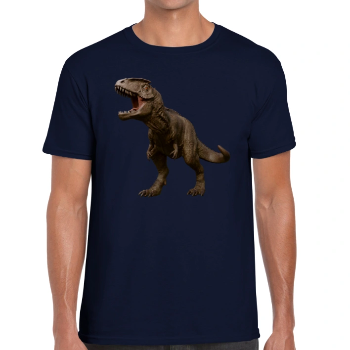 European And American Dinosaur 3D Digital Printing Casual Round Neck Short Sleeves T-shirt