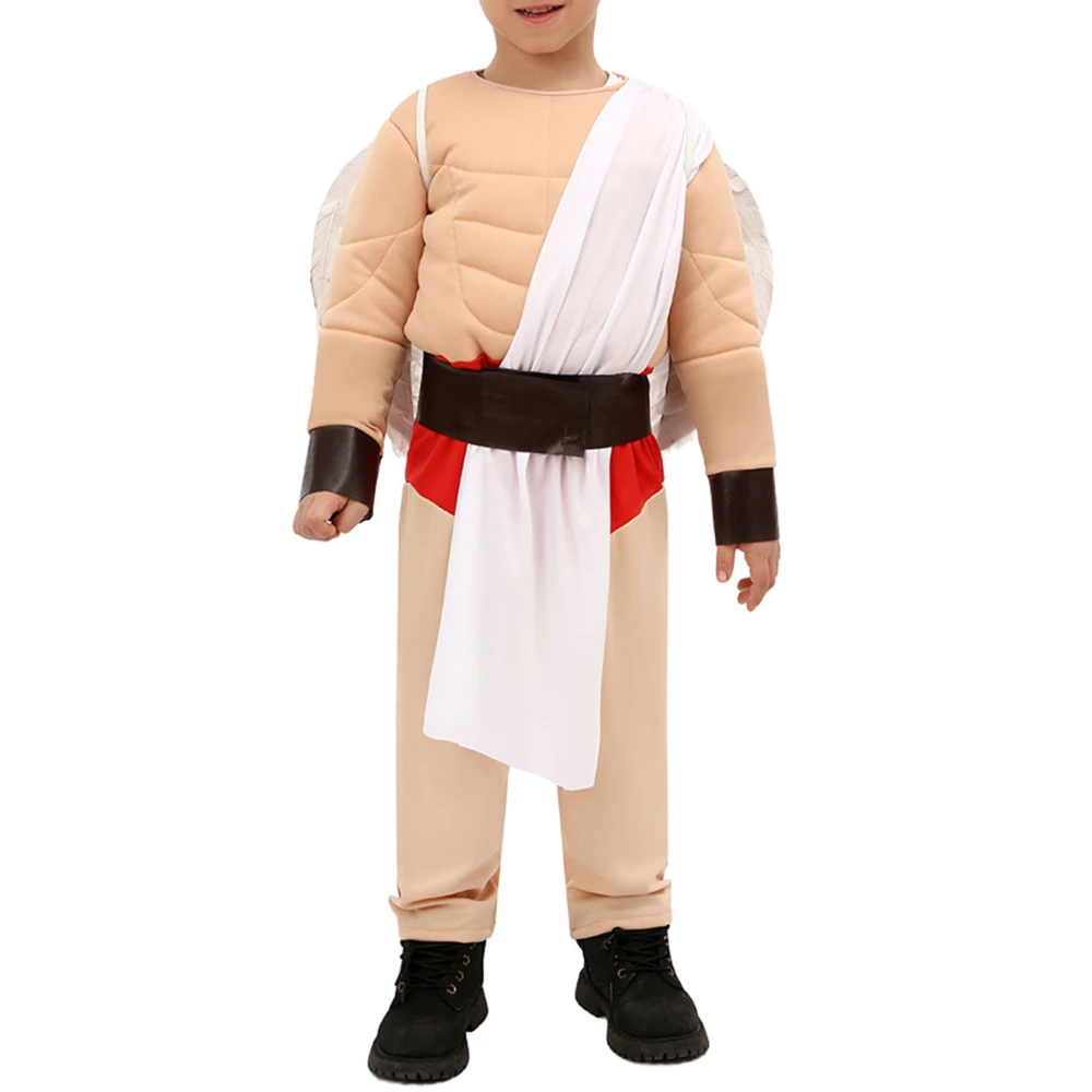 Kids Cupid Role-playing Long Sleeve Jumpsuit Wing Belt Costume Sets