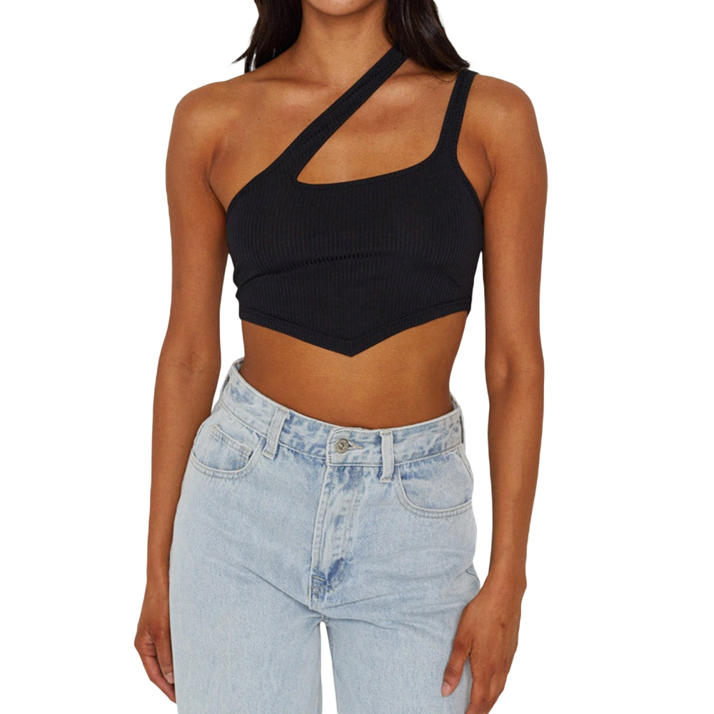 Women Camisole, Sleeveless One-shoulder Irregular Solid Summer Vest