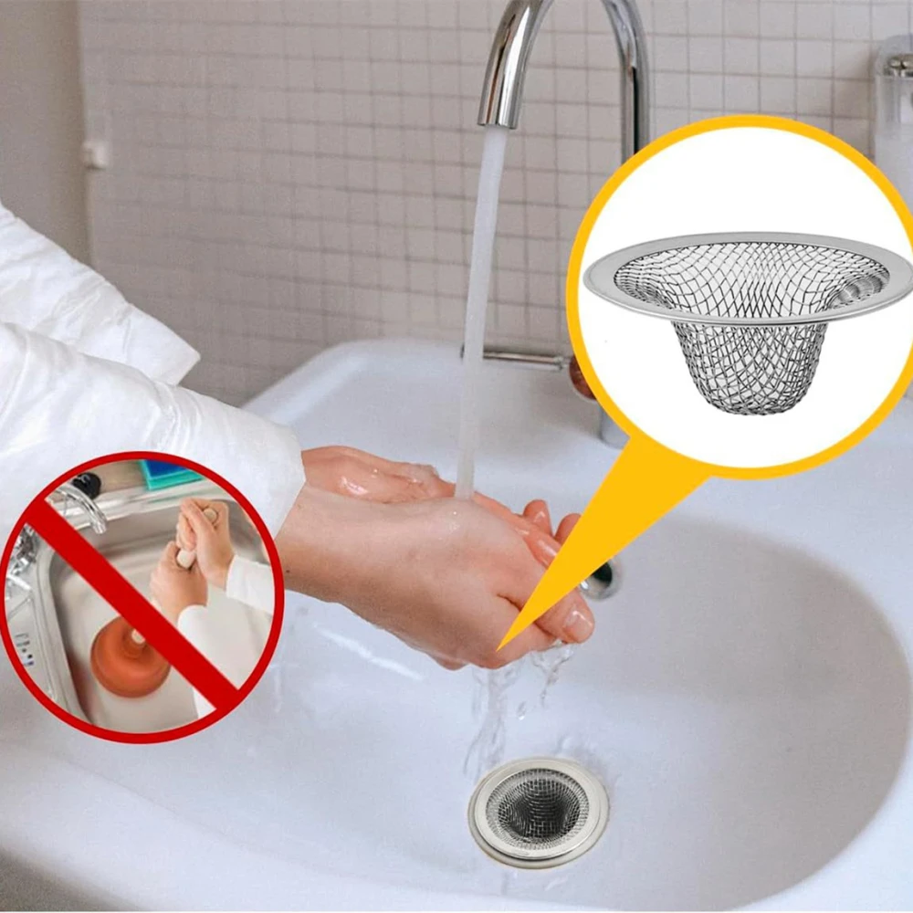 6-Pack Bathroom Mesh Sink Drain Strainer