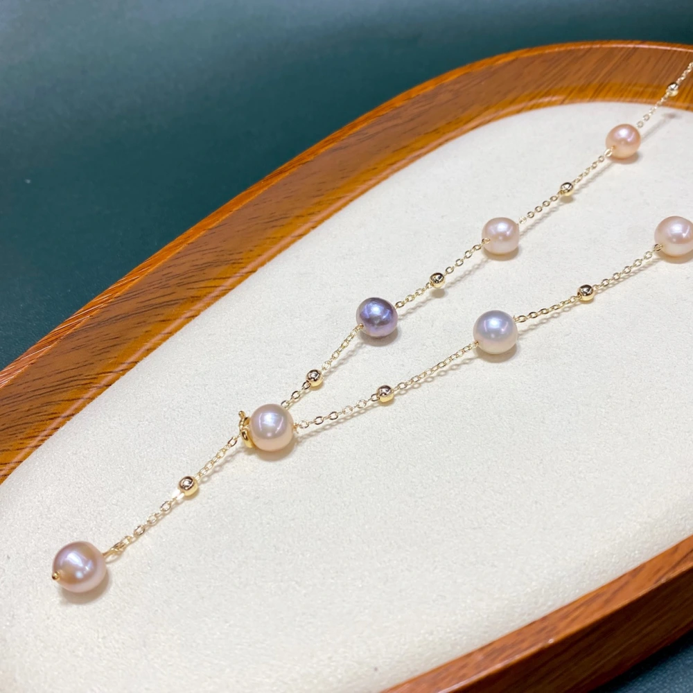 Women's Fashion Starry Sky Natural Freshwater Pearl Necklace