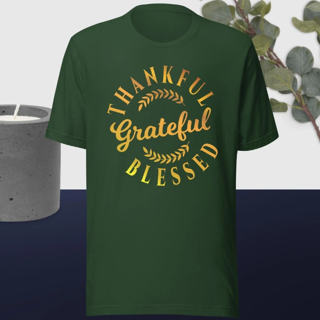 European And American Gratitude And Blessing T-shirt