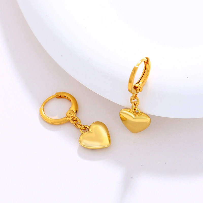 Simple Love High-grade Long Heart-shaped Women's Earrings