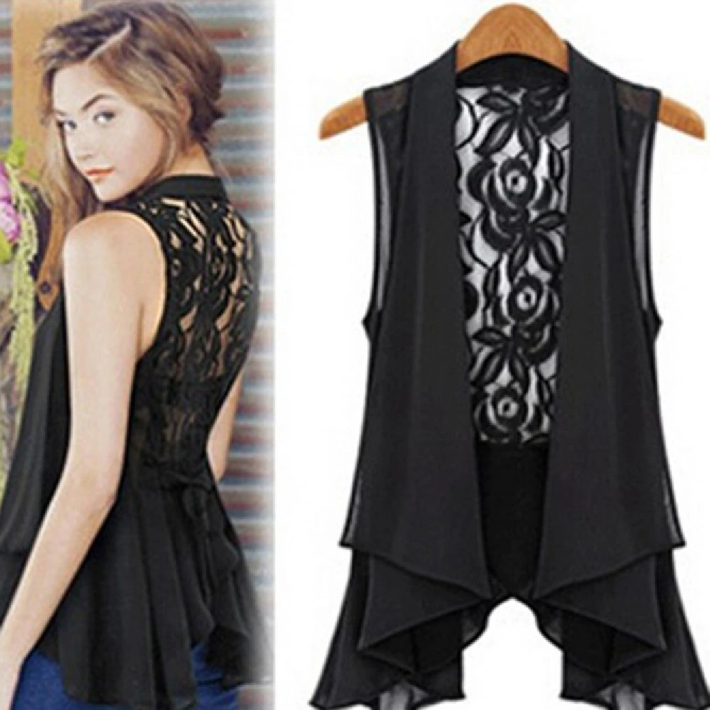 Vest Mid-length Lace Stitching Shirt