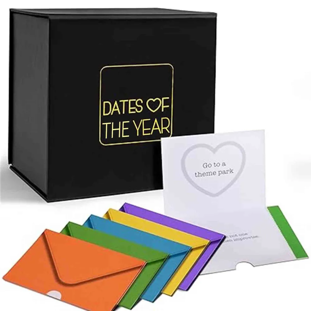 52 Weeks Date Night Box, Romantic Couples Date Ideas Envelopes Gift