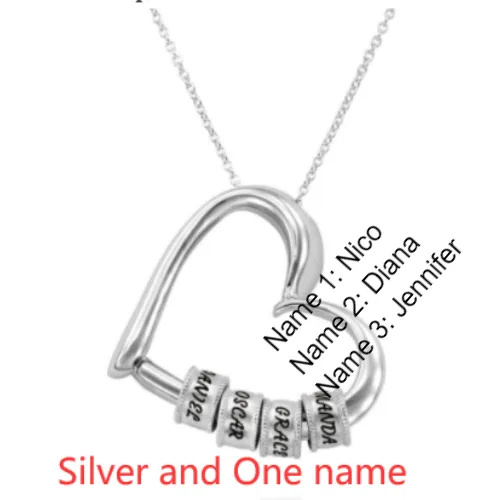 heart name neckalce