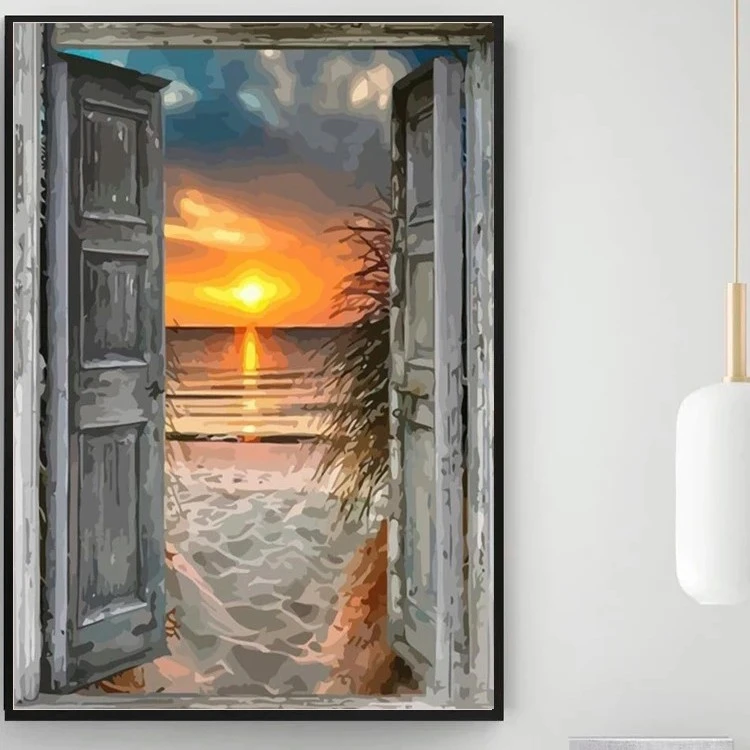 Digital Oil Painting Color Filling Frameless Decoration