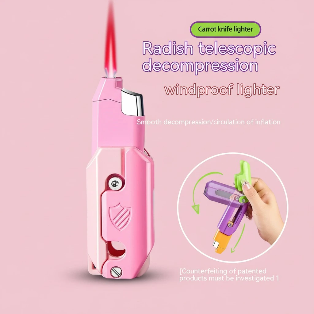 Creative Personality Metal Slim Grinding Wheel Gas Lighters