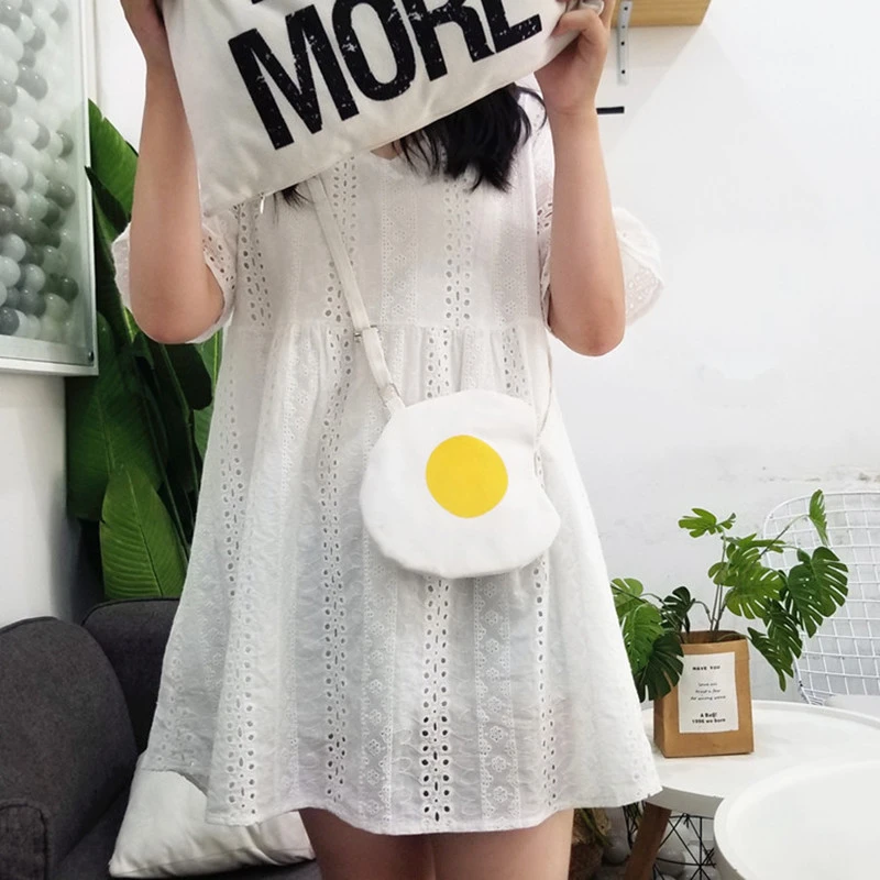 Poached Egg Cute Cartoon Crossbody Bag