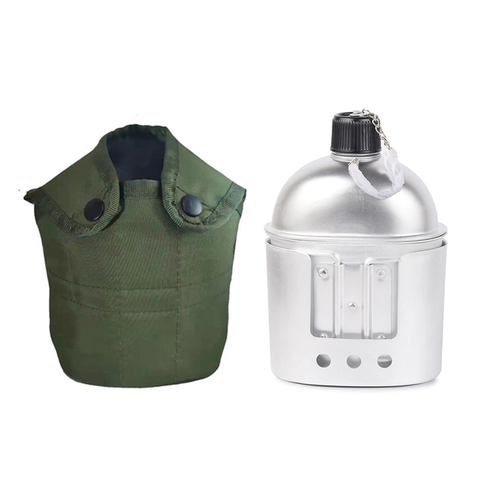 Portable Canteen Kit Water Bottle Stove Pouch Set Camping Cookware