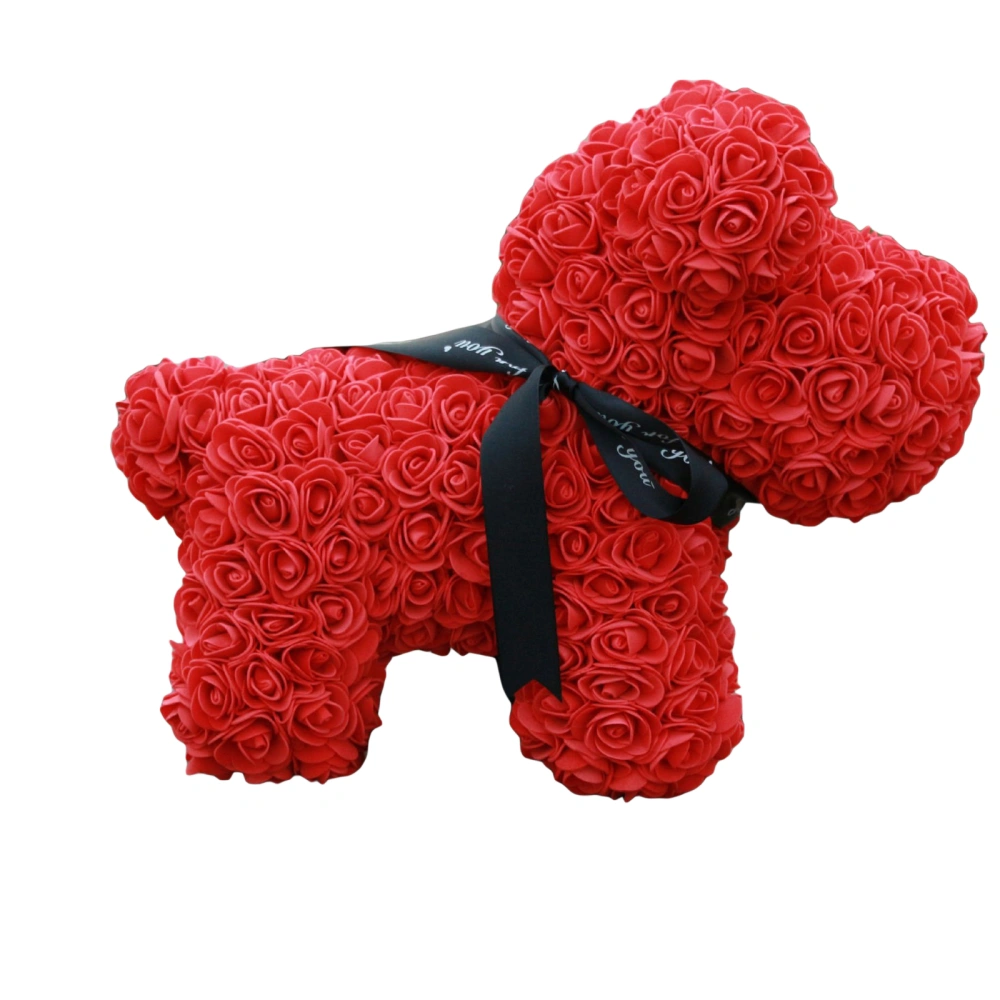 Rose Dog Cute Romantic 3D Valentine's Day Gifts for Women Flower Dog