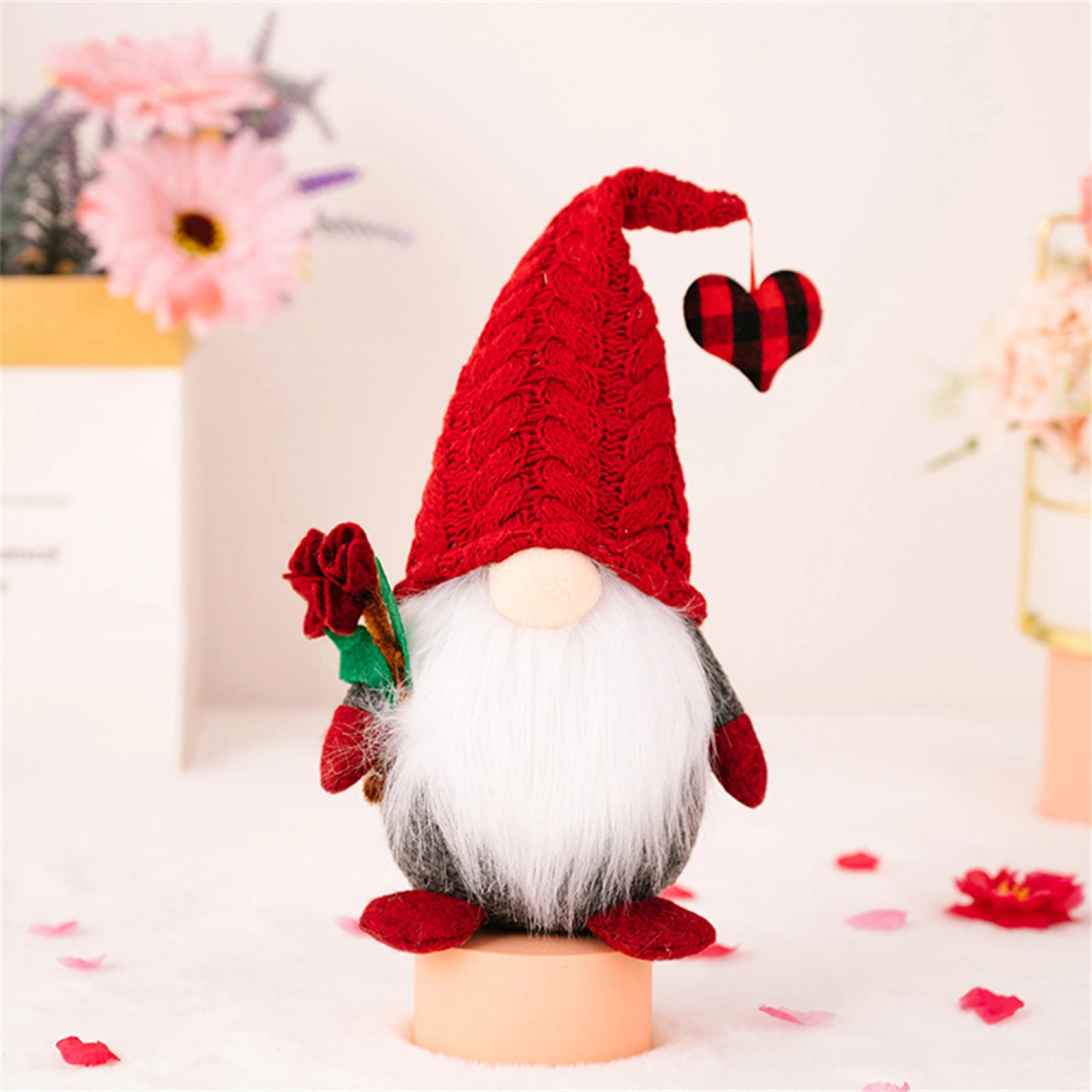 Valentines Day Doll, Portable Faceless Doll Stuffed Gnome Home Decor