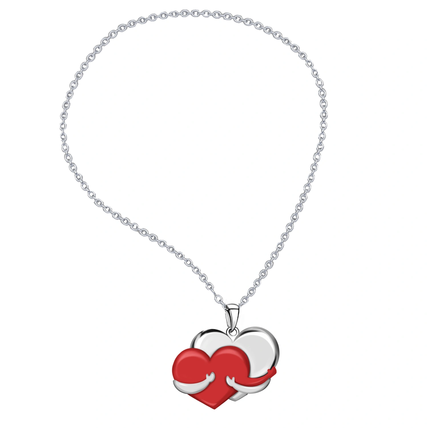 Women Heart Necklace Elegant Fashion Charm Pendant Necklace for Gift
