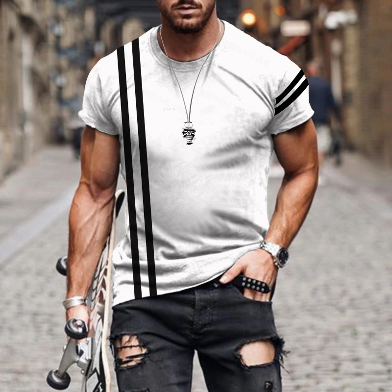 Men's Pattern Art Design Short-sleeved Shirt