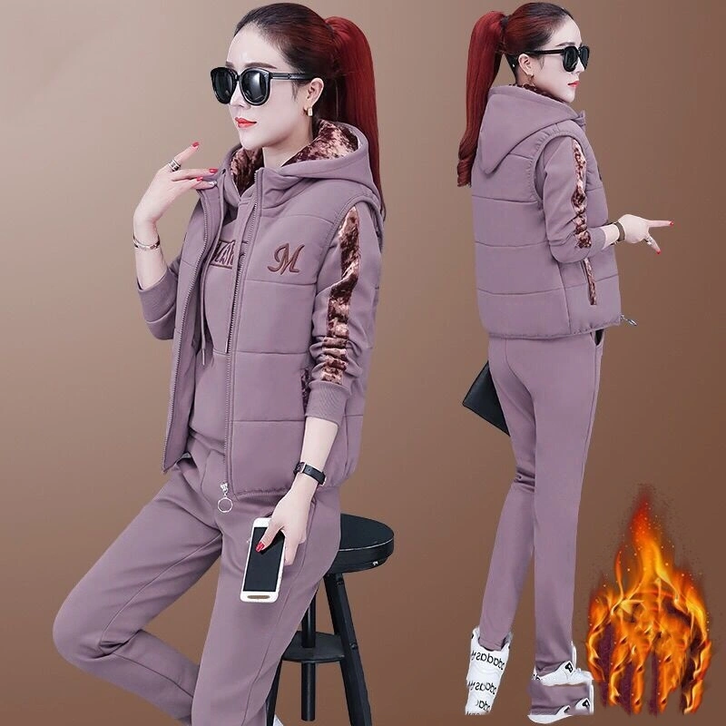 Fleece Lined Thickened Sportswear Suit Casual