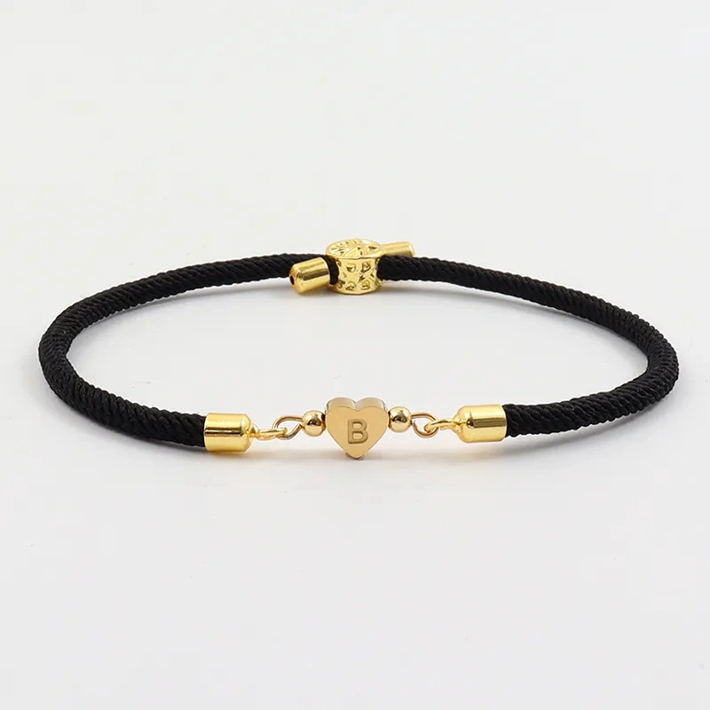 Titanium Steel Heart-shaped 26 Letters Heart-shaped Accessories Milan Bracelet