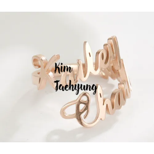 Kim Taehyung BTS customized Rose Gold Ring