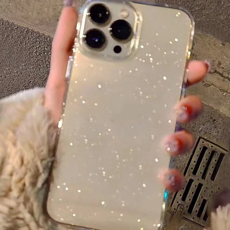 Thin And Glittering Transparent Soft Phone Case