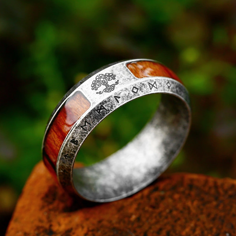 Fashion Simple Titanium Steel Lucky Tree Ring