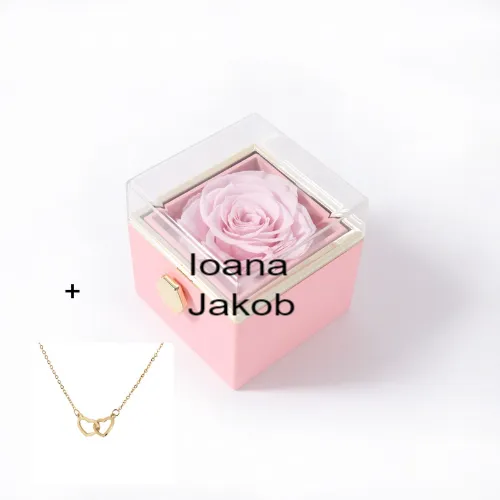 Ioana and Jakob engraved on necklace