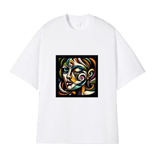 T-Shirt Oversize - Féminité en Toile