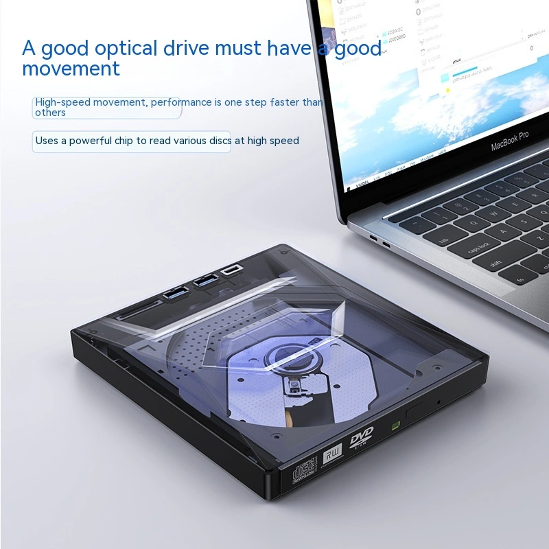 External Optical Drive Multi-function Dvd Burner Type-c Usb30 Dual Interface TF Card Reader Mobile Optical Drive