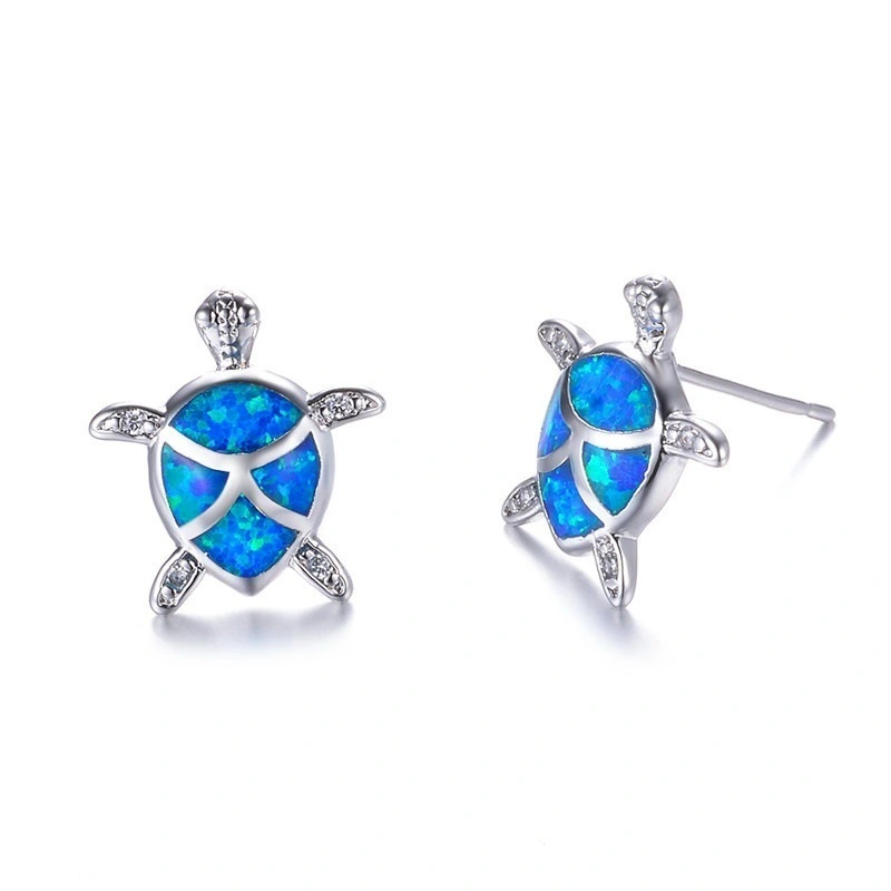 Opal Turtle Stud Earrings Opal European And American Earrings