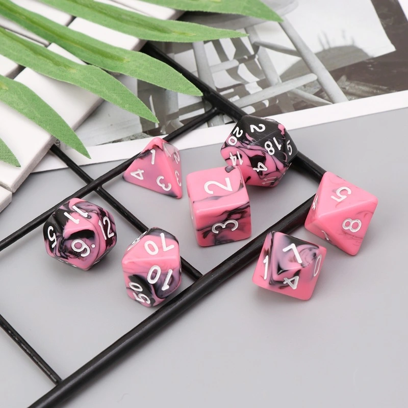 Pink And Black Color Board Game Running Group Multi-sided Digital Dice