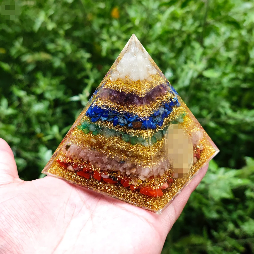 Crystal Ball Gravel Pyramid Home Crafts Resin Decorations